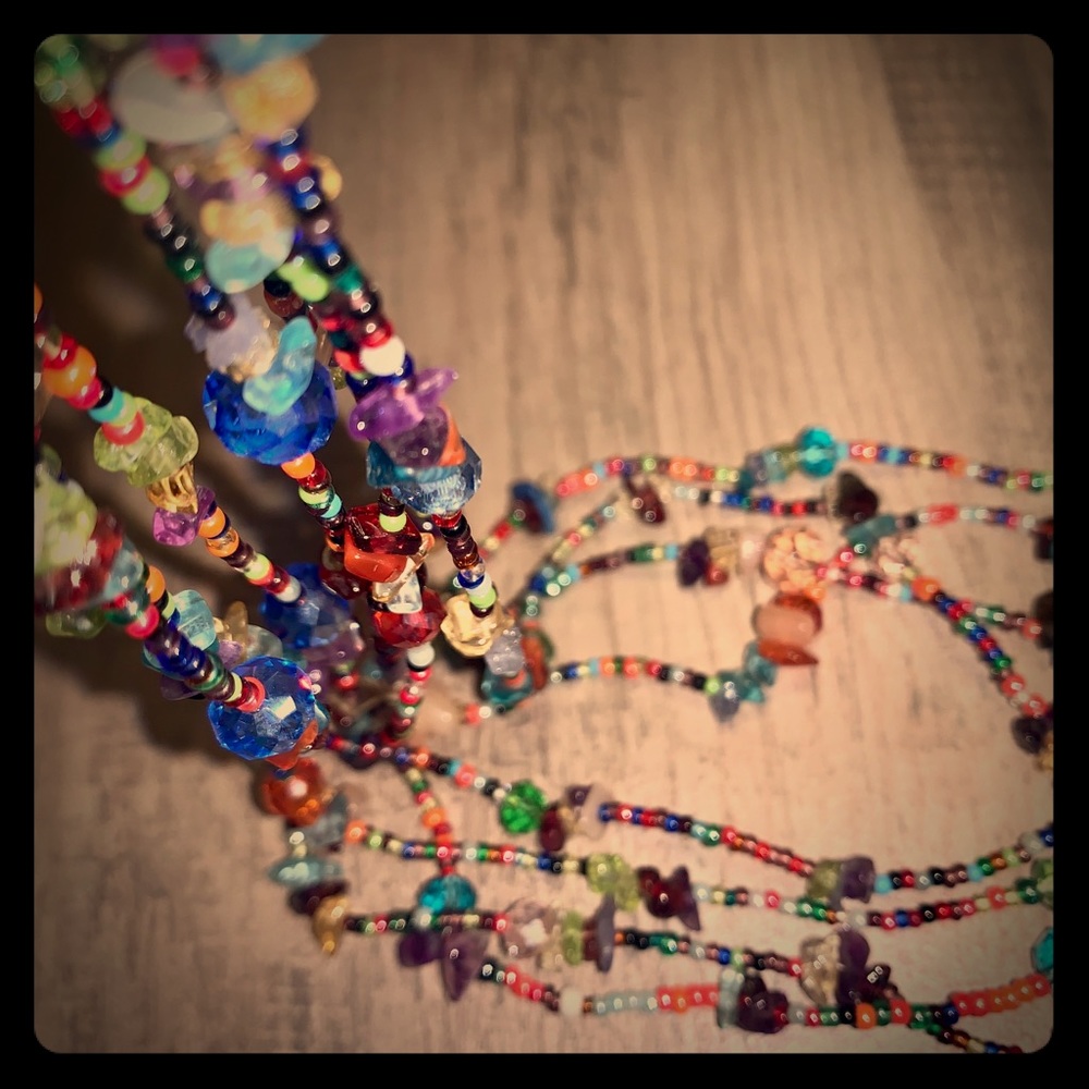 Vintage handmade set necklace & earrings